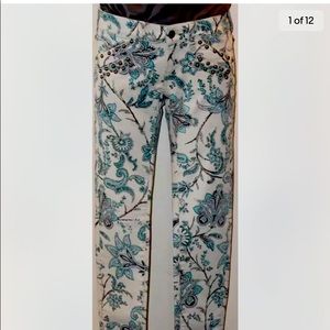 NWT Ralph Lauren Denim & Supply Skinny 24 X 32  Floral Summer Skinny Jeans
